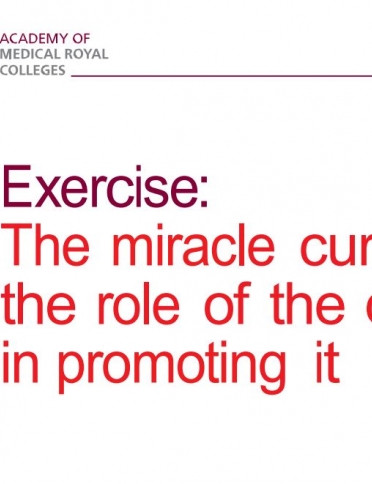 Exercise the miracle cure front page