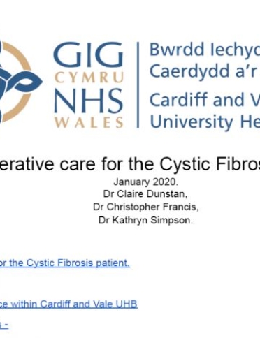 Perioperative care for the cystic fibrosis patient